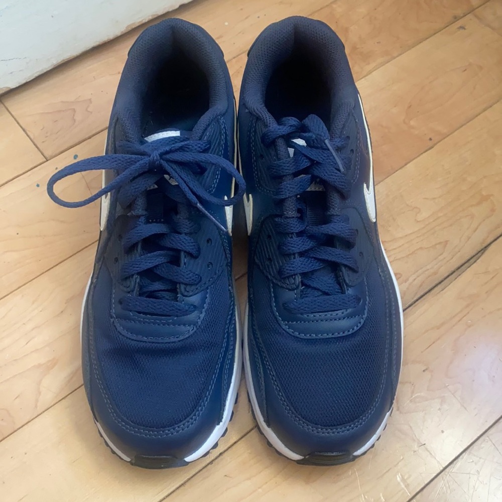 Navy blue Nike AirMax sneakers